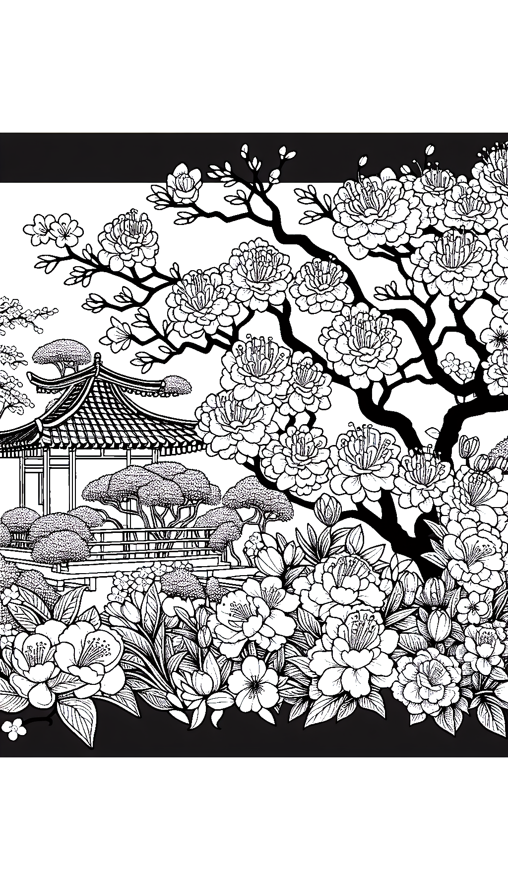 ツツジの塗り絵