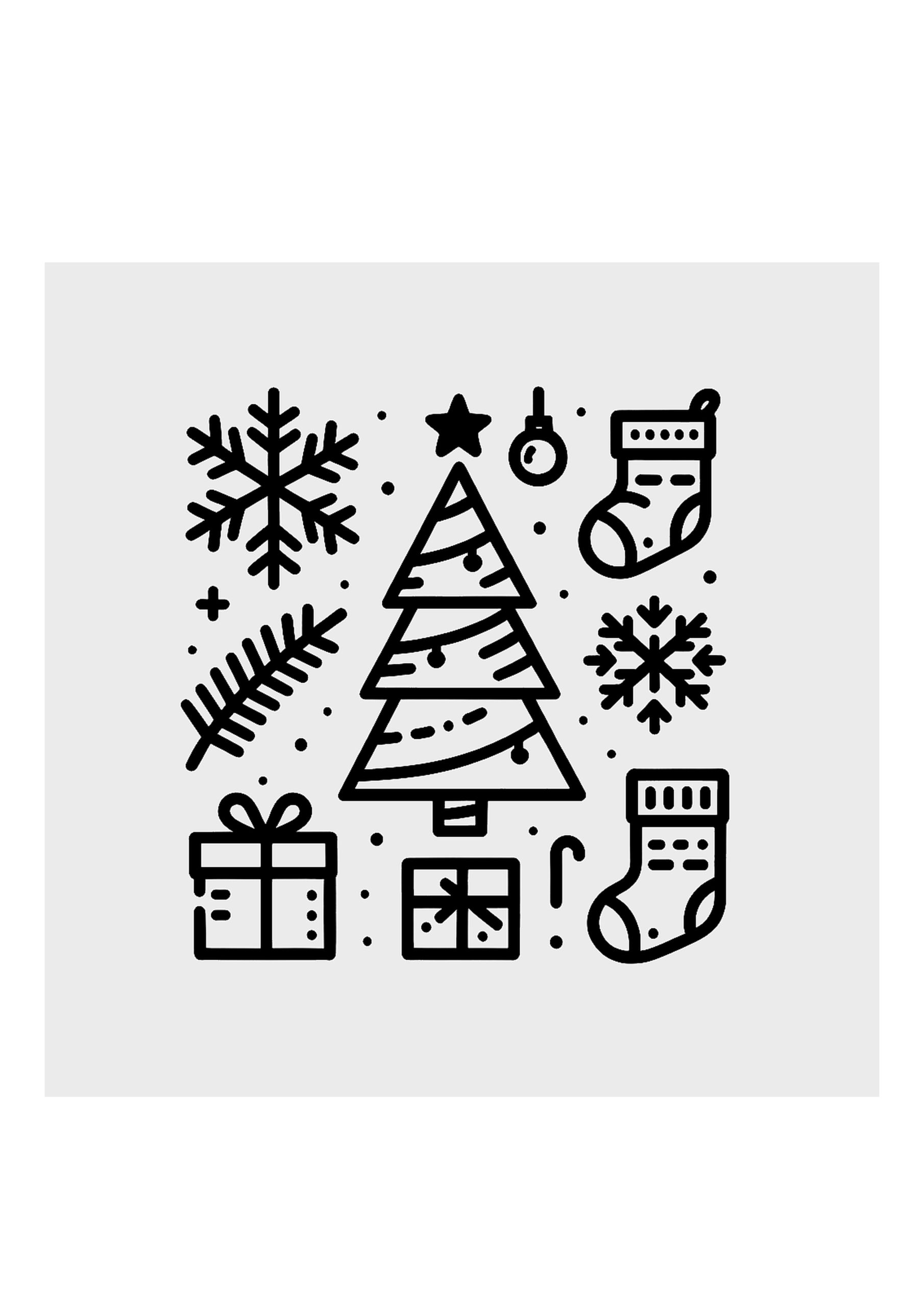 クリスマスの塗り絵