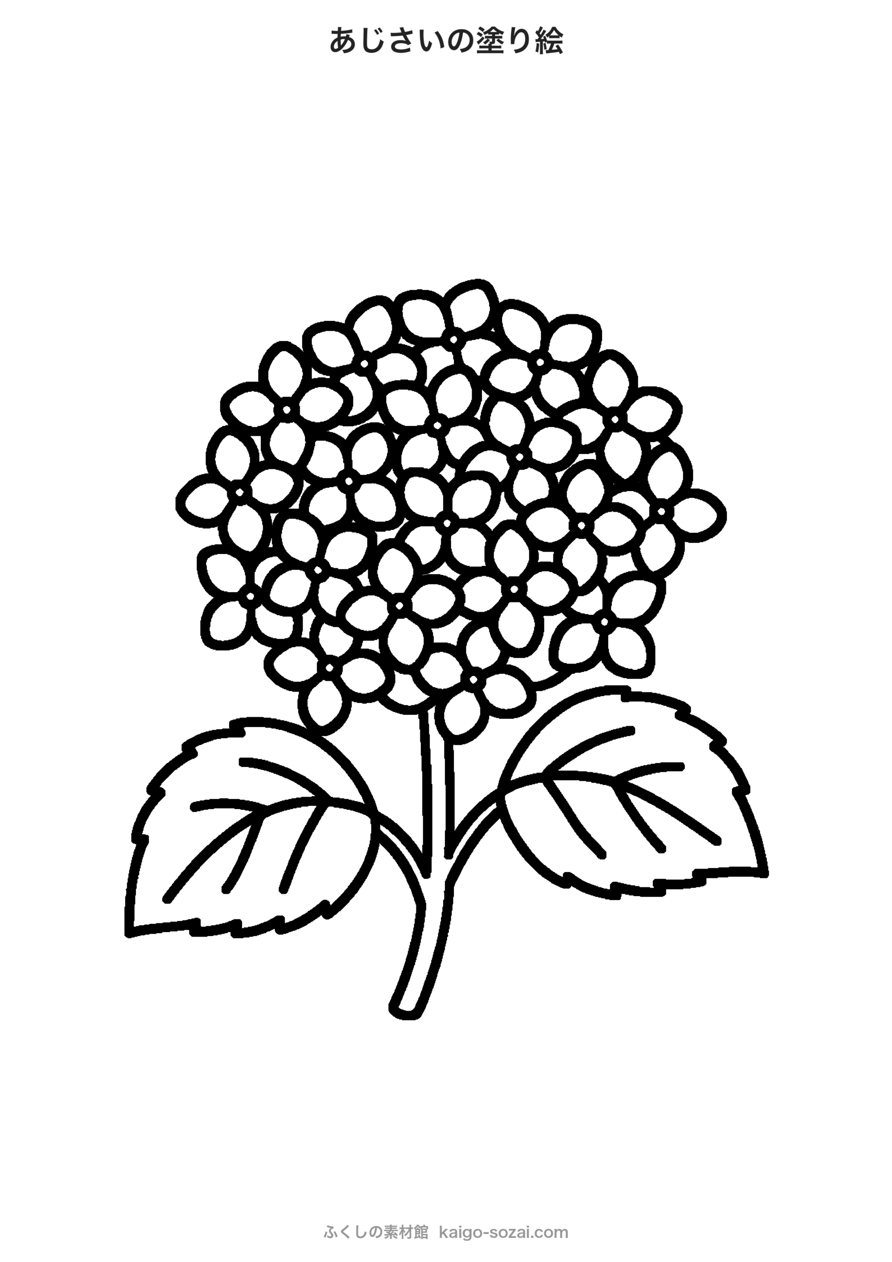 あじさいの塗り絵