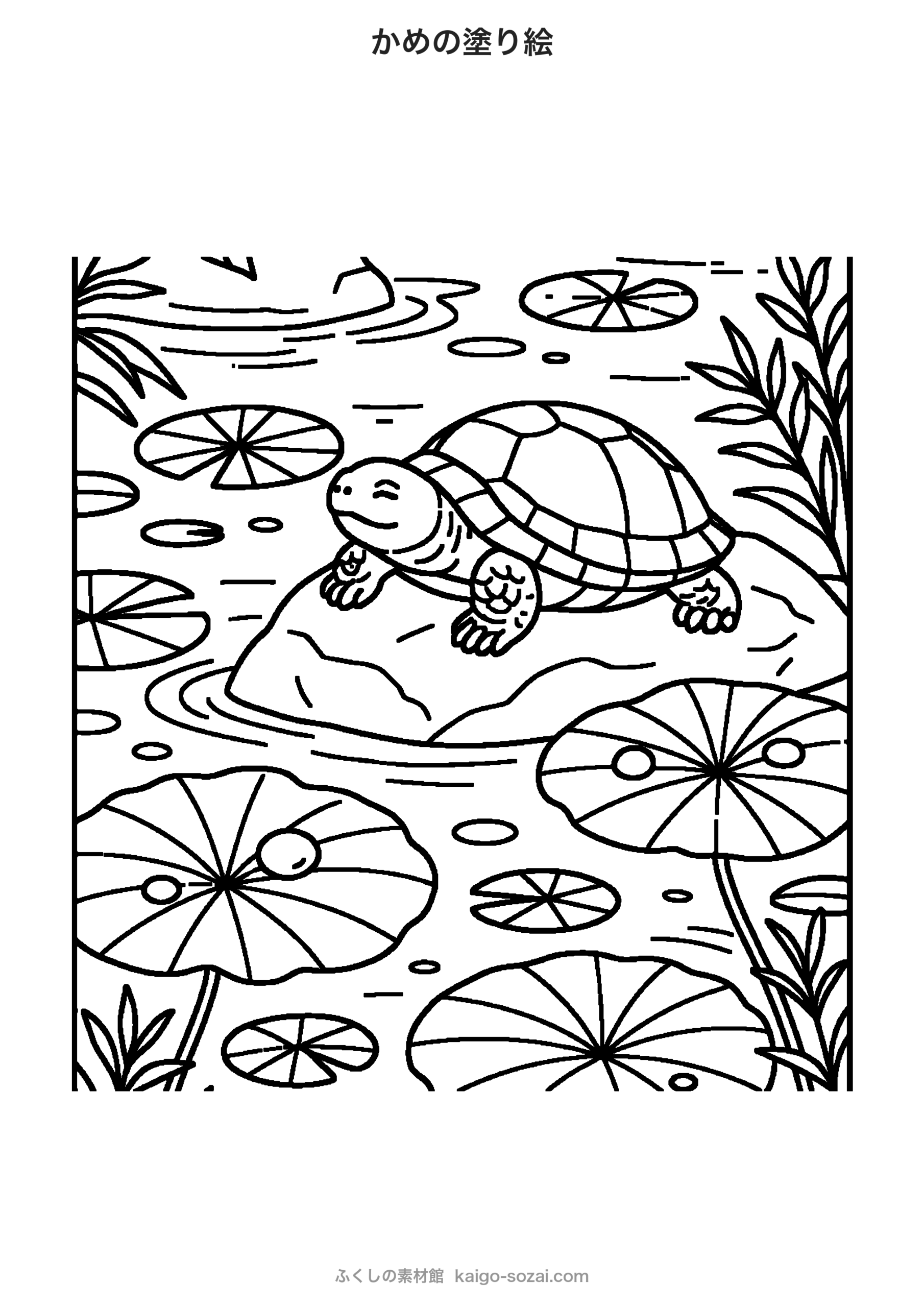 かめの塗り絵